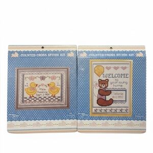 2 Vintage Counted Cross Stitch Kits by The New Berlin Brand New Sealed